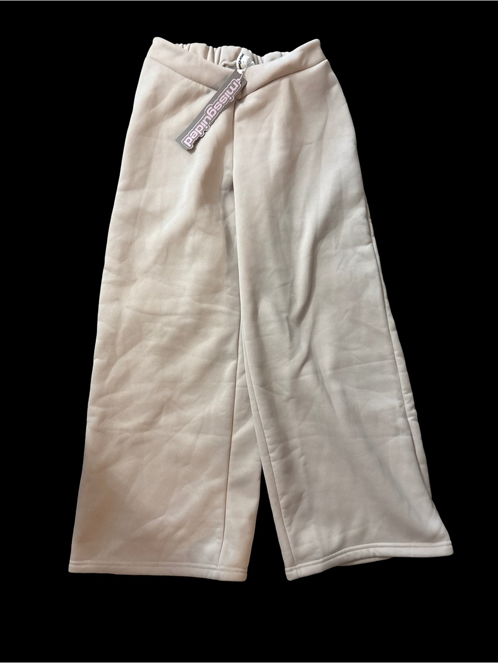 Missguided + Cream Wide Leg Sweatpants
